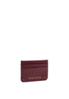Katie Loxton Nova Woven Detail Card Holder, Cherry Wine