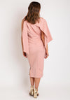 Kevan Jon Addison Cape Sleeve Midi Dress, Blush
