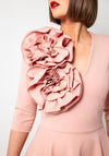 Kevan Jon Betty B Corsage Detail Dress, Blush Pink