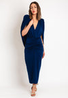 Kevan Jon Cho Cape Backlesss Dress, Navy