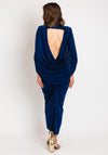 Kevan Jon Cho Cape Backlesss Dress, Navy