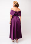 Kevan Jon Emma Corsage Satin Dress, Plum