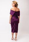 Kevan Jon Emma Corsage Satin Dress, Plum