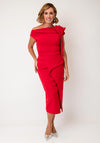 Kevan Jon Hali Corsage Detail Pencil Dress, Red