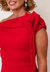 Kevan Jon Hali Corsage Detail Pencil Dress, Red