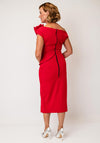 Kevan Jon Hali Corsage Detail Pencil Dress, Red