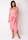 Kevan Jon Jasmine Bow Bandeau Pencil Dress, Pink