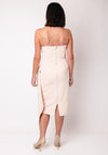 Kevan Jon Jasmine Bow Bandeau Pencil Dress, Nude