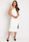 Kevan Jon Krystal Bow Midi Dress, Black & Ivory
