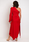 Kevan Jon Lila One Sleeve Maxi Dress, Red