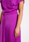 Kevan Jon Mila Pleat Drape Maxi Dress, Amethyst