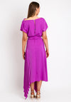 Kevan Jon Mila Pleat Drape Maxi Dress, Amethyst