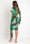 Kevan Jon Mimi Sash Multi Print Mini Dress, Green