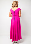 Kevan Jon Safia Bow Dipped Hem Dress, Bright Pink