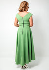 Kevan Jon Safia Bow Dipped Hem Dress, Pistachio Green