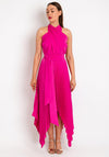 Kevan Jon Vienna Halter Neck Maxi Dress, Bright Pink