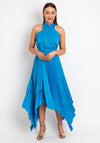 Kevan Jon Vienna Halter Neck Maxi Dress, Marine Blue