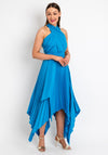 Kevan Jon Vienna Halter Neck Maxi Dress, Marine Blue