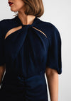 Kevan Jon Willow Cut Out Neckline Dress, Navy