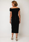 Kevan Jon Hali Corsage Detail Pencil Dress, Black
