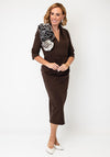 K JON DEL SCUBA AMARA ROSET PLUNGE MIDI &OSKIRT