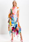 Kevan Jon Emilia Asymmetric Pleated Dress, Multi-Coloured