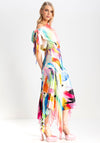 Kevan Jon Emilia Asymmetric Pleated Dress, Multi-Coloured