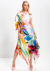 Kevan Jon Emilia Asymmetric Pleated Dress, Multi-Coloured