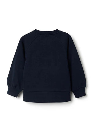 Zippy Girl Long Sleeve Sweater, Navy