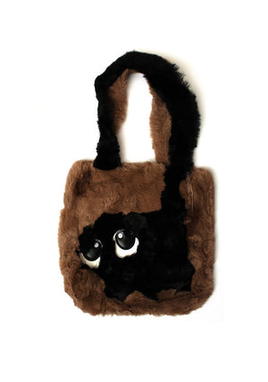 Serafina Collection Kids Faux Fur Tote Bag, Brown