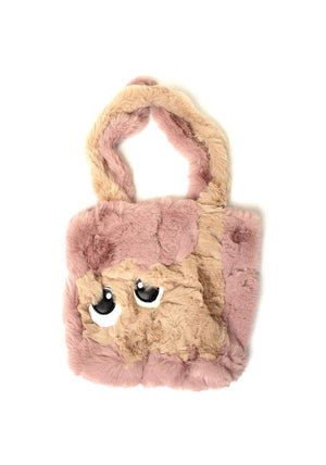 Serafina Collection Kids Faux Fur Tote Bag, Pink