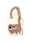 Serafina Collection Kids Faux Fur Tote Bag, Cream