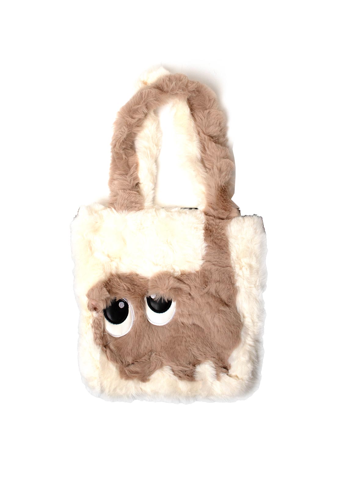 Serafina Collection Kids Faux Fur Tote Bag, Cream