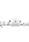 Isabella Floral Beaded Communion Tiara, White