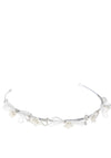 Isabella Floral Bow Communion Tiara, White