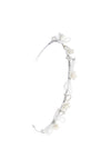 Isabella Floral Bow Communion Tiara, White