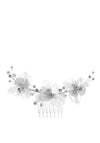 Isabella Floral Communion Comb, White