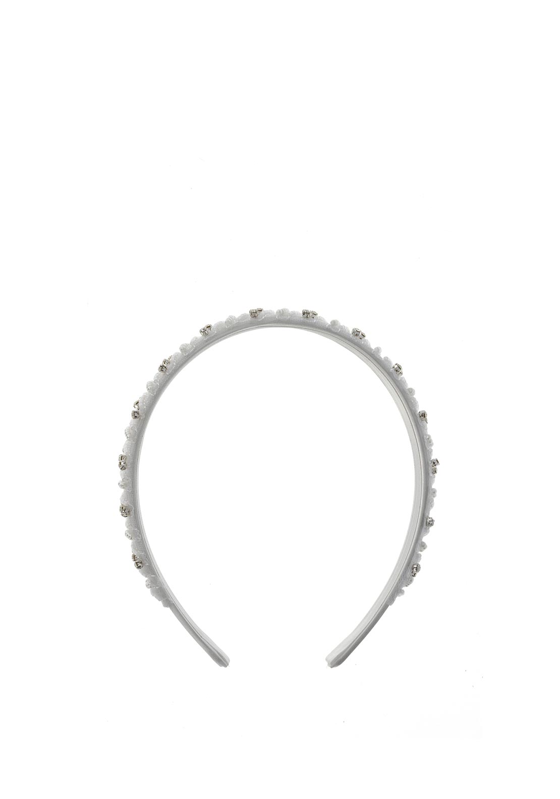 Little People Diamante and Pearl Communion Headband, White