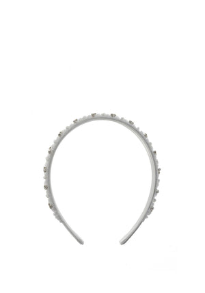 Little People Diamante and Pearl Communion Headband, White