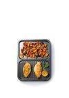 Kitchen Craft Masterclass Non-Stick 2-in-1 Divided Crisping Tray / Ridged Baking Tray