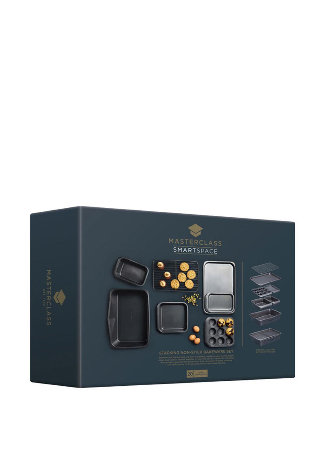Kitchen Craft Masterclass Smart Space Bakeware Set, 7 Piece - McElhinneys