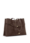 Katie Loxton Lori Suedette Tote Bag, Chocolate Brown