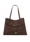 Katie Loxton Lori Suedette Tote Bag, Chocolate Brown