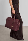 Katie Loxton Milan Woven Cabin Bag, Burgundy