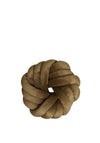 Light & Living Knot Velvet Cushion, Caramel
