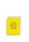 Lagom Design “Of All The Mums” Mini Greetings Card