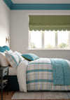 Land & Shore Rathlin Check Duvet Cover Set, Blue Multi