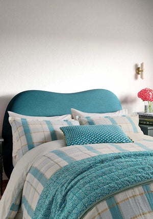 Land & Shore Rathlin Check Duvet Cover Set, Blue Multi