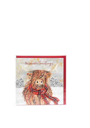 Langs Seasons Greetings Highland Cow Christmas Card