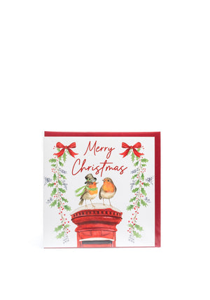 Langs Robin and Post Box Christmas Card